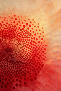 辐射状红色图案