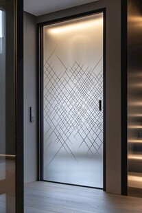 现代室内设计的玻璃门
