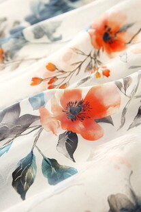 绚丽花卉图案布料