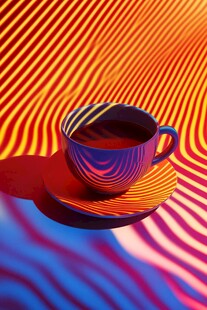 光影下的咖啡时光