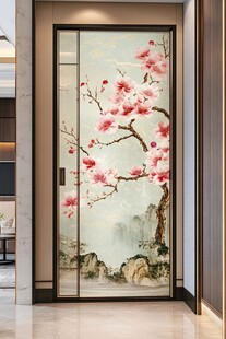 桃花映照的宁静之境