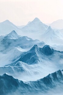 冰雪覆盖的山脉