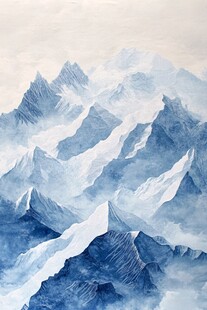 云雾缭绕的山脉风景