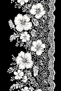 黑白花边图案