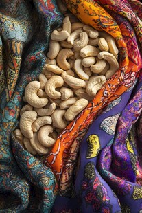 五彩斑斓的腰果