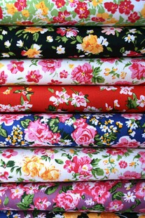 花卉图案布料的集合