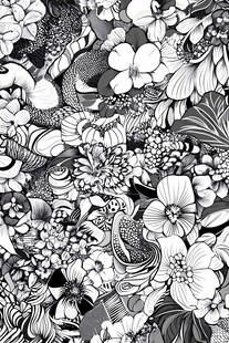 花卉图案的复杂性