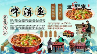 啤酒鱼背景墙
