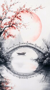 月映小桥 梅花盛开