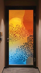 彩色玻璃门艺术