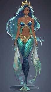 海洋女神的优雅之影