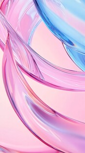 抽象的粉蓝色形状