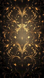 奢华金色花纹墙纸