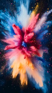彩色粉末爆炸