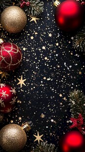 圣诞夜的璀璨星空