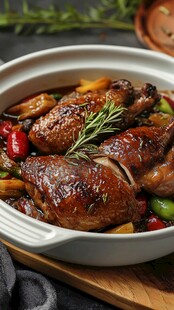 美味烤鸡腿 色泽红亮 香气扑鼻