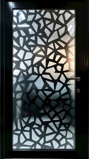 抽象艺术玻璃门