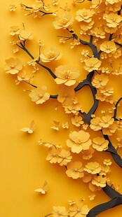 金色梅花艺术装置