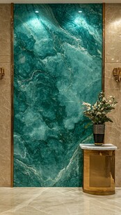 豪华大厅的绿色大理石背景