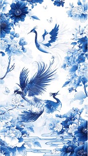 云雀飞舞 花卉盛开