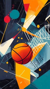 抽象篮球艺术