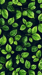 绿叶图案