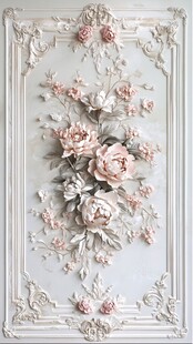 巴洛克风格浮雕花卉图案