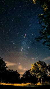 夜幕下的流星雨