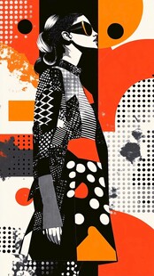 时尚前卫的几何图案与抽象艺术