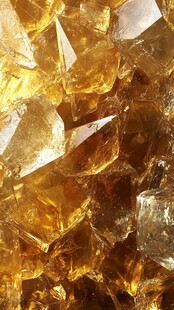 晶莹剔透的金黄色晶体