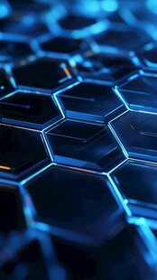 蓝色六边形科技背景