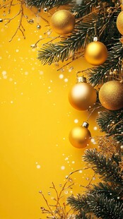 圣诞金色喜庆氛围