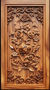 木雕艺术纹理背景