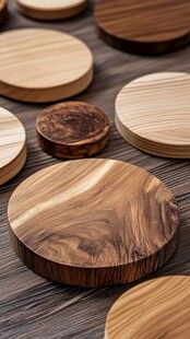 木纹圆形板材样本