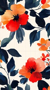 绚丽花卉图案