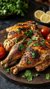 烤鸡腿 香草和柠檬的完美结合