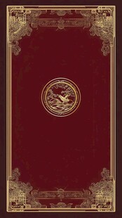 红色背景上的金色花纹