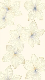 金色线条花卉图案