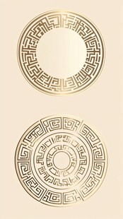 圆形回纹图案设计