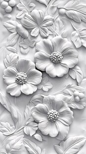 浮雕花卉艺术