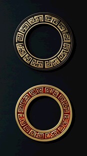 圆形回纹装饰艺术品