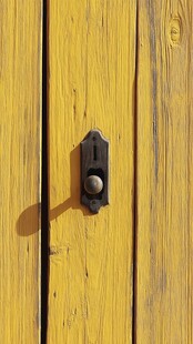 木门上的金属锁