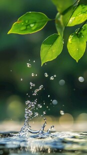 清新自然之水滴舞动