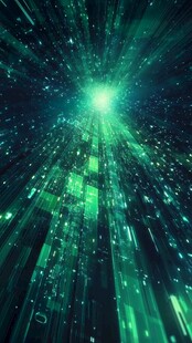 数字宇宙的绿色爆炸