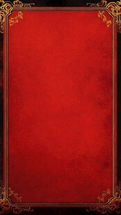 奢华红底金框