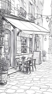 咖啡馆街景