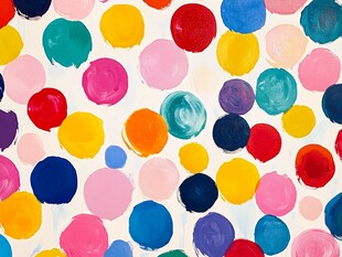 五彩斑斓的圆形画作