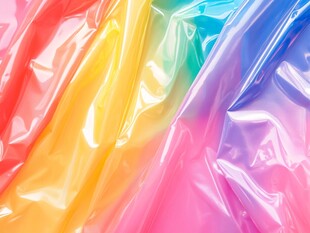五彩斑斓的塑料薄膜