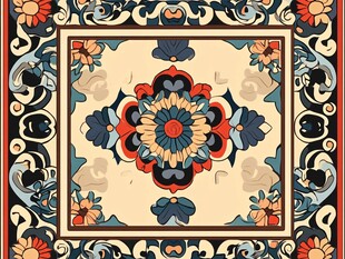复古花卉图案设计