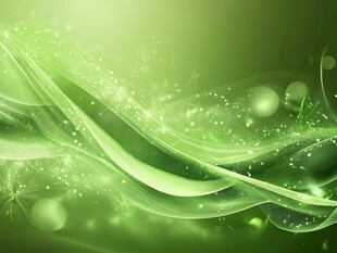 神秘绿色波浪光影